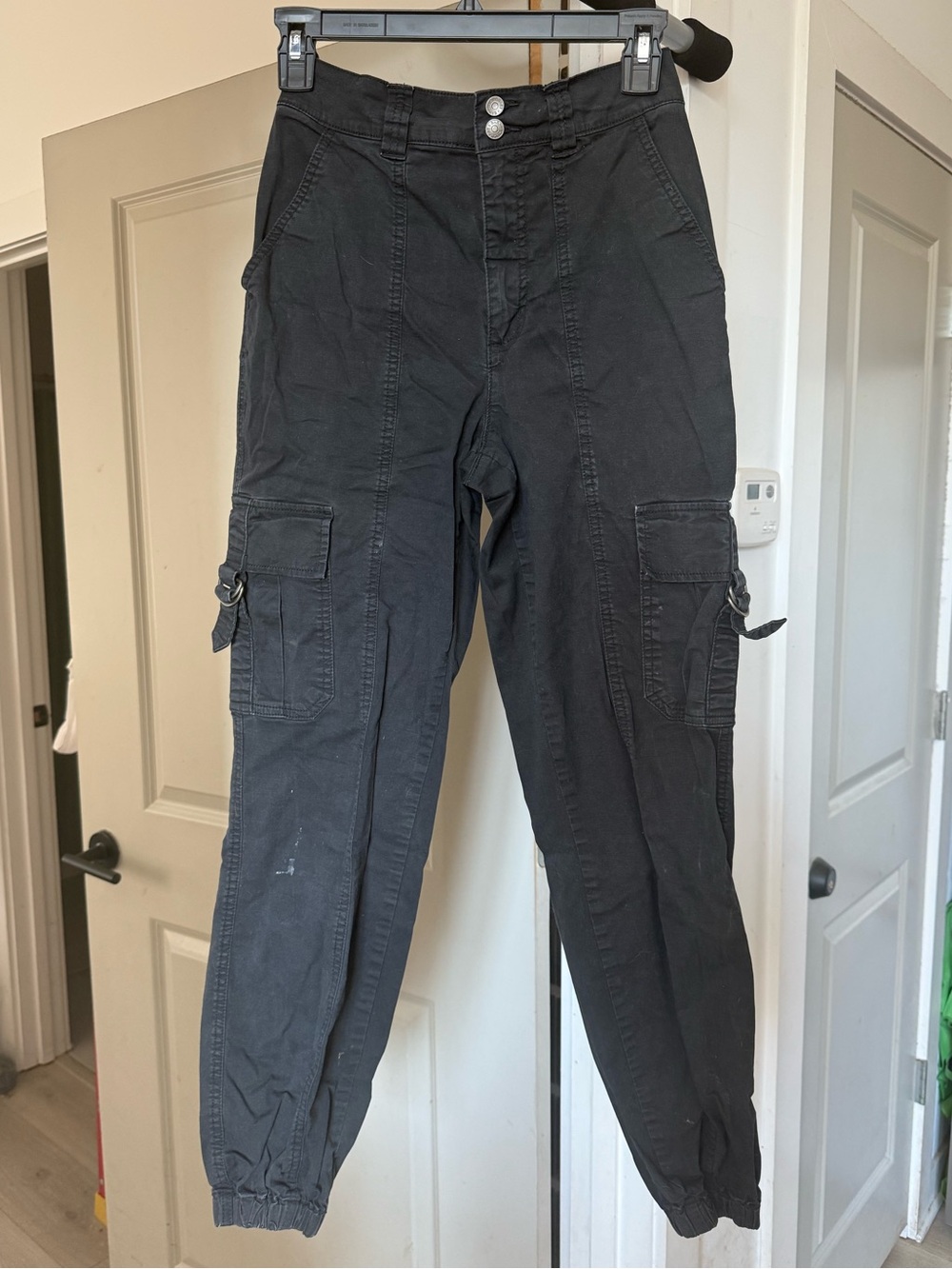 Women's Black Cargo Jogger Pants